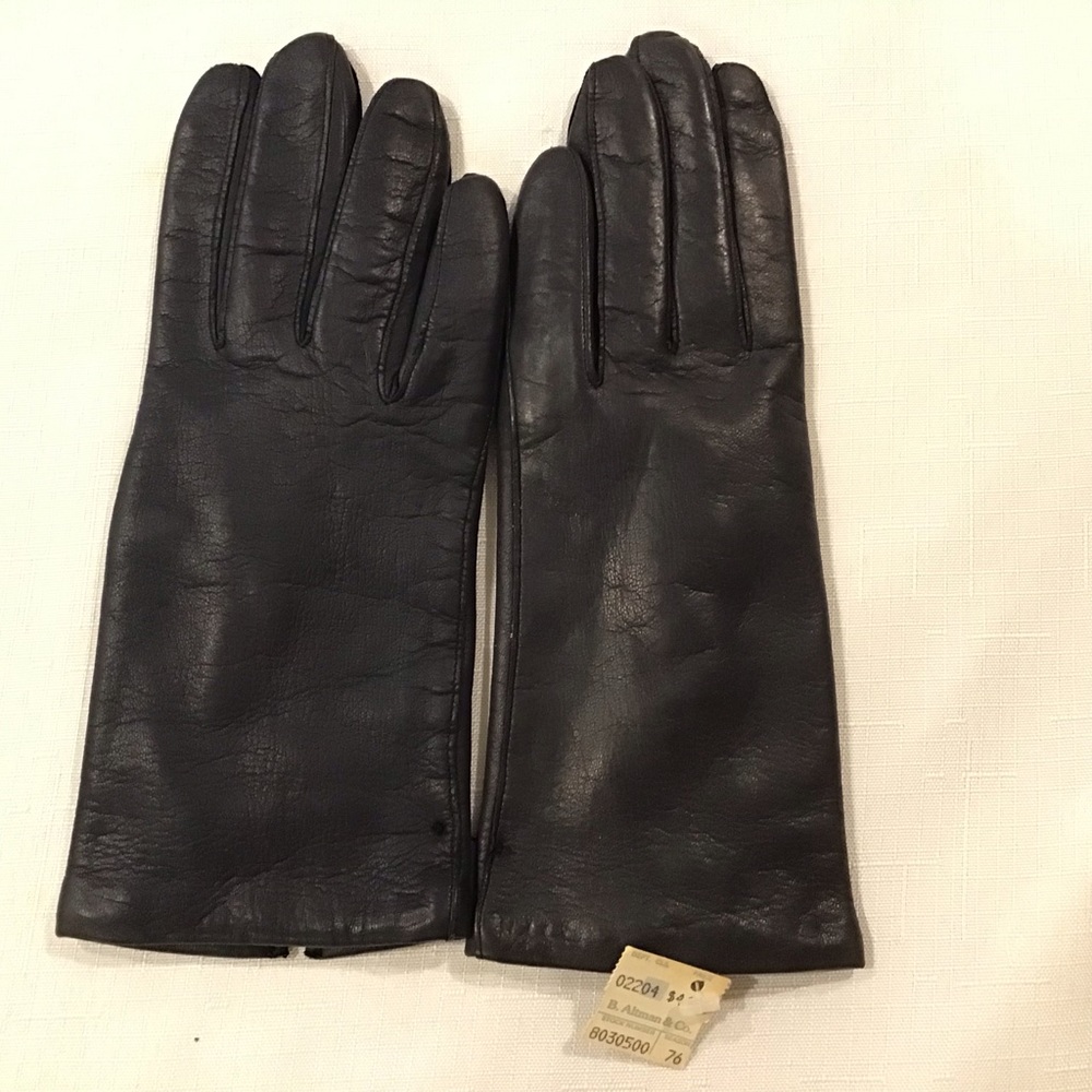 NEW Vintage B Altman Leather Gloves Cashmere Lined